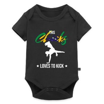 Arts martiaux brésiliens pour instruments de capoeira - Body à manches courtes Premium Bébé - noir - Devant