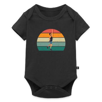 Kletterer Klettererin Bouldern Boulderin Klettern - Baby Premium Kurzarmbody - Schwarz - Vorne