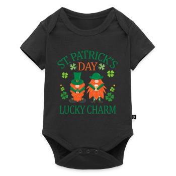 Trèfle porte-bonheur de la Saint-Patrick - Body à manches courtes Premium Bébé - noir - Devant