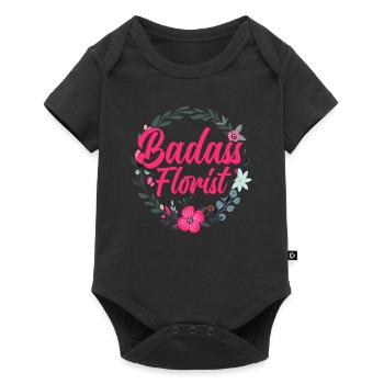 Tough florist - Baby Premium short-sleeve bodysuit - black - Front