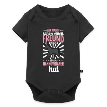 Wer braucht schon einen Freund - Hannoveraner - Baby Premium Kurzarmbody - Schwarz - Vorne