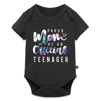 Fière maman d’un adolescent officiel de 13 ans. - Body à manches courtes Premium Bébé - noir - Devant