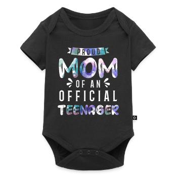 Fière maman d’un adolescent officiel de 13 ans. - Body à manches courtes Premium Bébé - noir - Devant