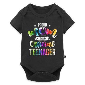 Fière maman d’un adolescent officiel de 13 ans. - Body à manches courtes Premium Bébé - noir - Devant