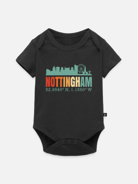 Nottingham - Baby Premium Kurzarmbody - Schwarz