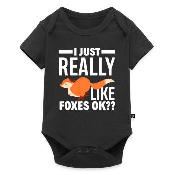 Fox - Baby Premium short-sleeve bodysuit - black - Front