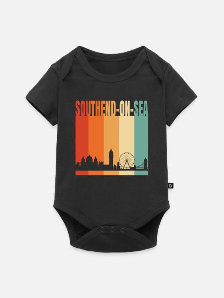 Southend-On-Sea - Baby Premium Kurzarmbody - Schwarz