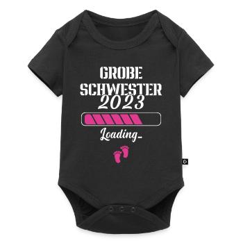 Annoncer une grossesse Grande sœur 2023 - Body à manches courtes Premium Bébé - noir - Devant