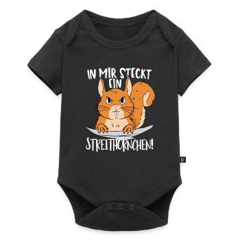 In mir steckt ein Streithörnchen - Eichhörnchen - Baby Premium Kurzarmbody - Schwarz - Vorne