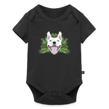 Tropical Bull Terrier - Baby Premium short-sleeve bodysuit - black - Front