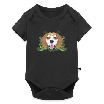 Tropical Beagle - Body à manches courtes Premium Bébé - noir - Devant