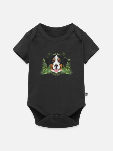 Tropical Berner Sennenhund - Baby Premium Kurzarmbody - Schwarz