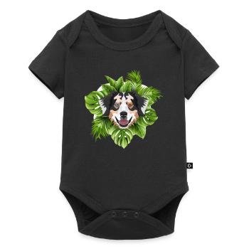 Tropical Australian Shepherd - Baby Premium short-sleeve bodysuit - black - Front