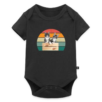 Cat Kitten Cat Mama Cat Daddy Mistress Cat - Baby Premium short-sleeve bodysuit - black - Front