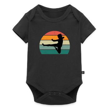 Kampfsportler Kampfsport Judo Aikido Karate Boxen - Baby Premium Kurzarmbody - Schwarz - Vorne
