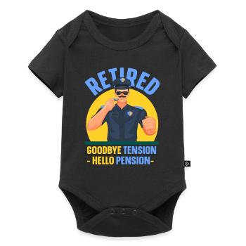 In retirement Goodbye Tension Hello Pension Police - Baby Premium short-sleeve bodysuit - black - Front