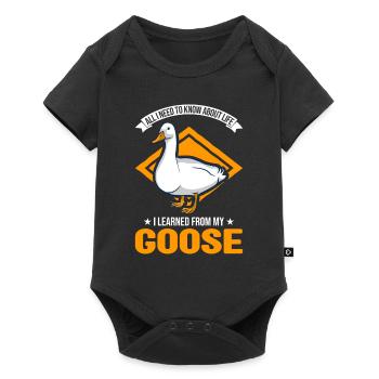 Geese Gift Goose Lovers Goose Breeders - Baby Premium short-sleeve bodysuit - black - Front