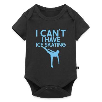 Eislaufen - Baby Premium Kurzarmbody - Schwarz - Vorne
