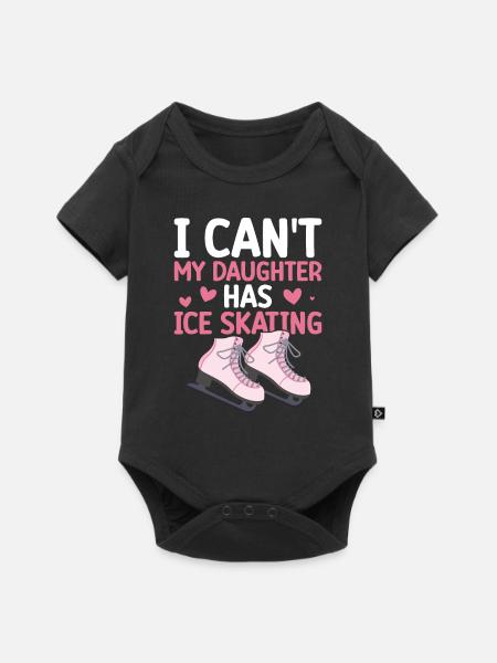 Eislaufen - Baby Premium Kurzarmbody - Schwarz