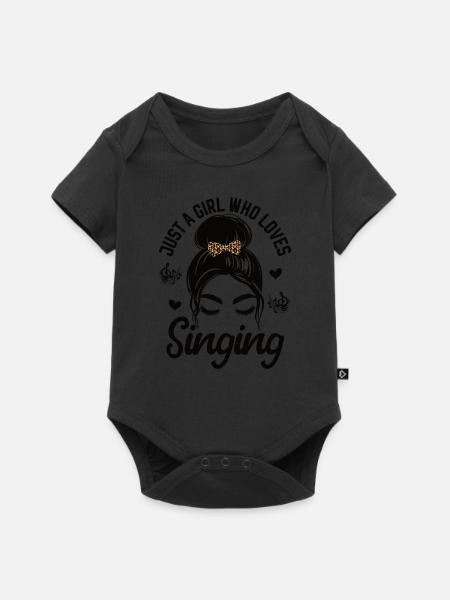 Singen - Baby Premium Kurzarmbody - Schwarz