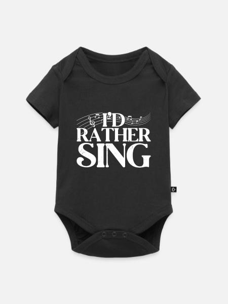 Singen - Baby Premium Kurzarmbody - Schwarz