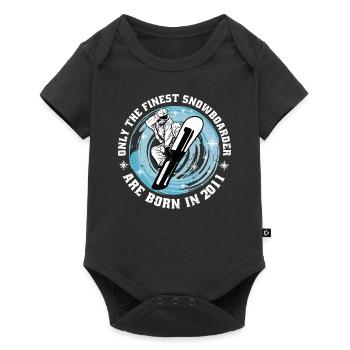 Snowboarder vintage 2011 birthday snowboarding - Baby Premium short-sleeve bodysuit - black - Front