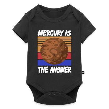 Mercury Is The Answer Retro Vintage Funny Planet - Baby Premium short-sleeve bodysuit - black - Front
