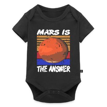 MARS Is The Answer Retro Vintage Funny Planet - Baby Premium short-sleeve bodysuit - black - Front