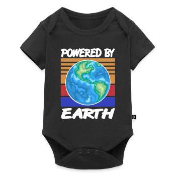 Propulsé par EARTH Retro Solar System Planet Designs - Body à manches courtes Premium Bébé - noir - Devant