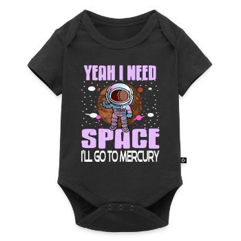 Ouais, j'ai besoin d'espace, j'irai à Mercury Retro Funny - Body à manches courtes Premium Bébé - noir - Devant