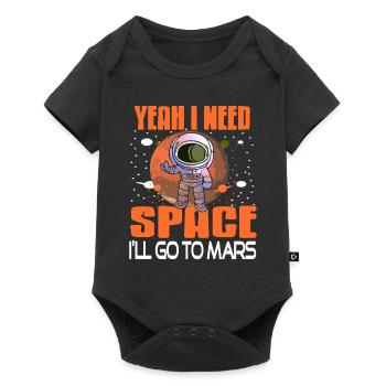 Oui j’ai besoin d’espace je vais aller sur Mars Retro drôle - Body à manches courtes Premium Bébé - noir - Devant