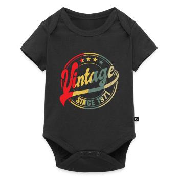 Millésime depuis 1971 Cadeau 52ème anniversaire - Body à manches courtes Premium Bébé - noir - Devant