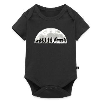 Tischtennis Zubehör Pingpong Motiv - Baby Premium Kurzarmbody - Schwarz - Vorne