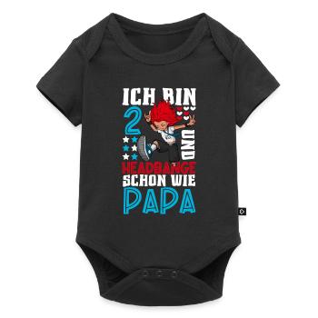 Ich bin 2 - Mädchen Rocker - Baby Premium Kurzarmbody - Schwarz - Vorne