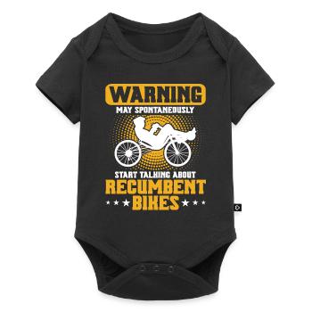 Vélo couché Cycliste couché - Body à manches courtes Premium Bébé - noir - Devant
