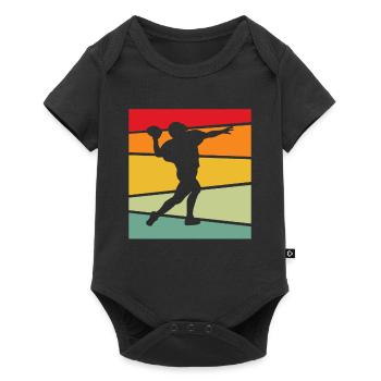 Football Rétro - Body à manches courtes Premium Bébé - noir - Devant