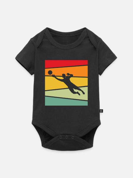 Torwart Retro - Baby Premium Kurzarmbody - Schwarz