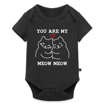 You Are My Meow Meow Katze - Baby Premium Kurzarmbody - Schwarz - Vorne