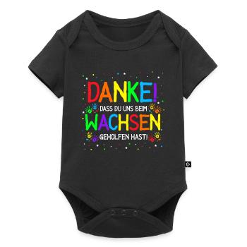 Kindergärtner Kita Kiga Kindergarten Geschenk Kind - Baby Premium Kurzarmbody - Schwarz - Vorne