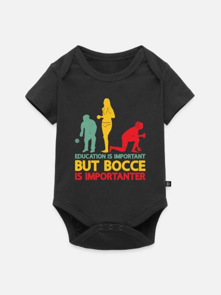 Boccia - Baby Premium Kurzarmbody - Schwarz