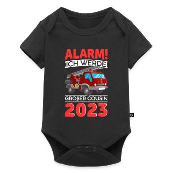 Alarme pour enfants Je vais être Big Cousin 2023 - Body à manches courtes Premium Bébé - noir - Devant