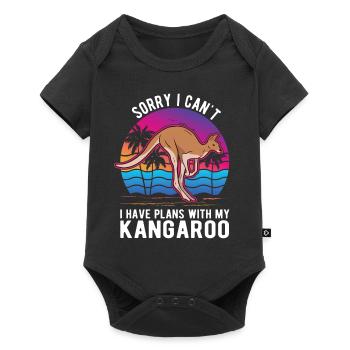 Kangourou australien Kangourou australien - Body à manches courtes Premium Bébé - noir - Devant