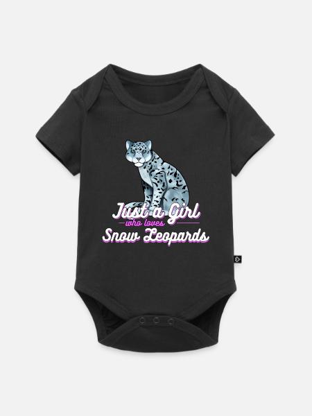 Schneeleopard - Baby Premium Kurzarmbody - Schwarz