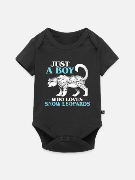 Schneeleopard - Baby Premium Kurzarmbody - Schwarz