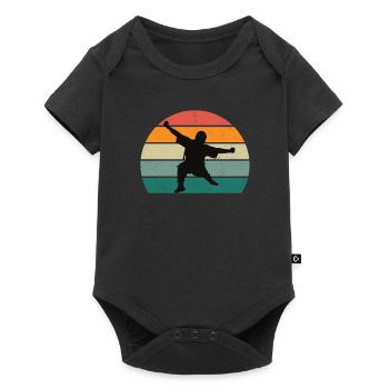 Kampfsportler Kampfsport Judo Aikido Karate Boxen - Baby Premium Kurzarmbody - Schwarz - Vorne