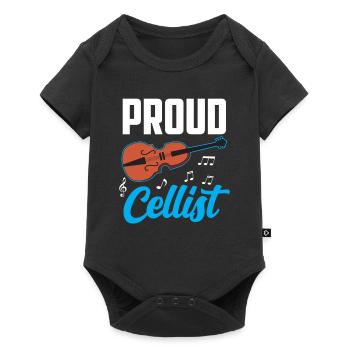 Proud cellist cello cellist cello musician - Baby Premium short-sleeve bodysuit - black - Front