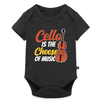 Le violoncelle est le fromage de la musique violoncelliste violoncelliste - Body à manches courtes Premium Bébé - noir - Devant