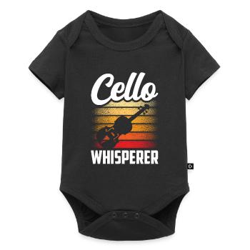 Cello Flüsterer Cellos Musiker Cellist - Baby Premium Kurzarmbody - Schwarz - Vorne