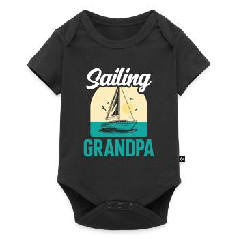 Grand-père voilier voilier marins - Body à manches courtes Premium Bébé - noir - Devant