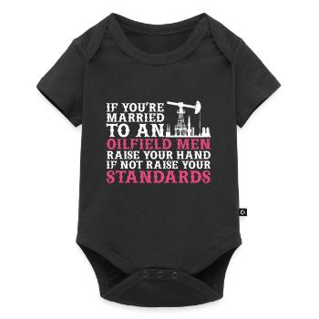 Champ pétrolifère - Body à manches courtes Premium Bébé - noir - Devant